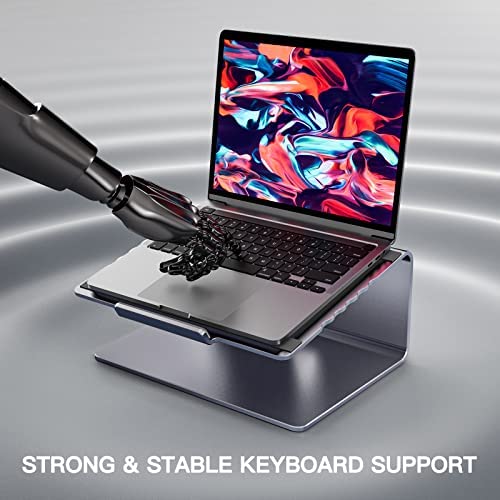 LORYERGO Laptop Stand, Aluminum Laptop Riser for Desk, Ergonomic Computer Stand for Laptop, Laptop S