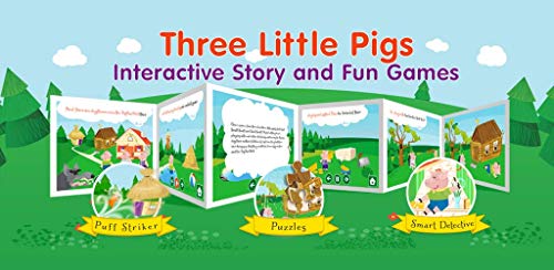 3 Little Piggies & Big Bad Wolf - Interactive Story Book and Fun Games for Kids