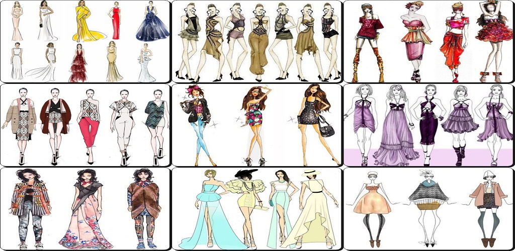 Fashion Design Flat Sketches 2017