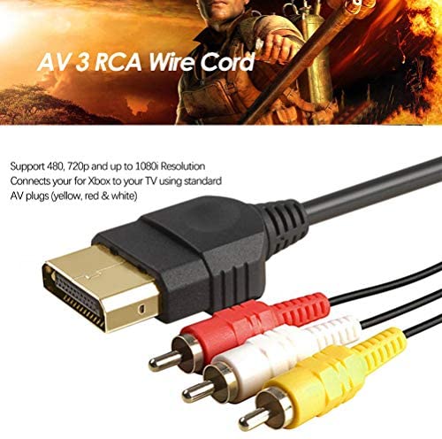 Amazon.com: FIOTOK Audio Video RCA AV Cable and AC Power Supply Adapter Cord for Xbox Game : Video G