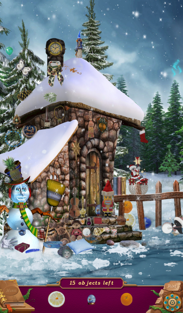 Hidden Objects Winter Fantasy & 3 puzzle games