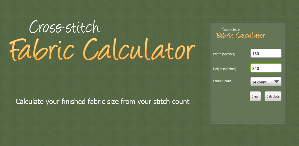 Cross-stitch Fabric Calculator