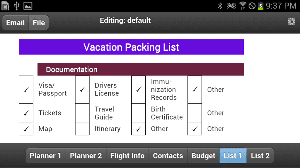 Vacation Planner