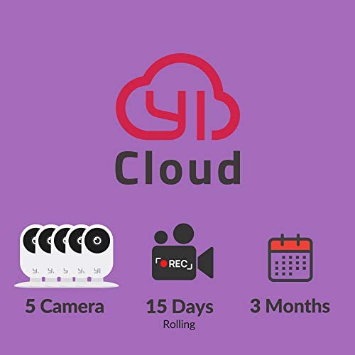 Amazon.com: YI/Kami Cloud Plan 3 Month, 5 Camera, 15d rolling storage service [PC/Mac Online Code] :