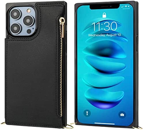 Amazon.com: Bocasal Crossbody Wallet Case for iPhone 14 Pro with RFID Blocking Card Slot Holder, Mag