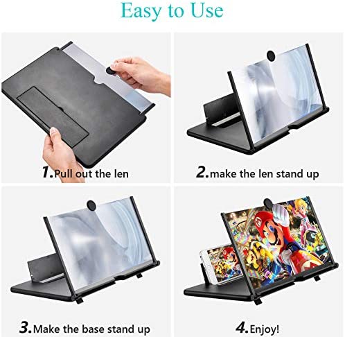 Screen Magnifier, Meirenda 14" Phone Magnifying Projector Screen Enlarger HD 3D Screen Magnifier for