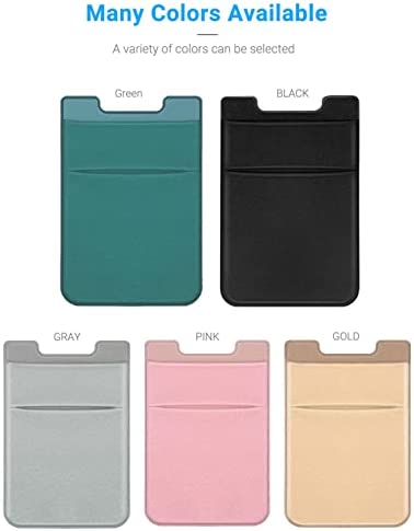 OBVIS 2 Pack Stick On Wallet Sleeve Cell Phone Pocket Card Holder Pocket Pouch for iPhone Android Sm