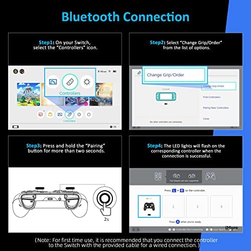 NexiGo Wireless Controller for Switch/Switch Lite/OLED, Bluetooth Controllers for Nintendo Switch wi