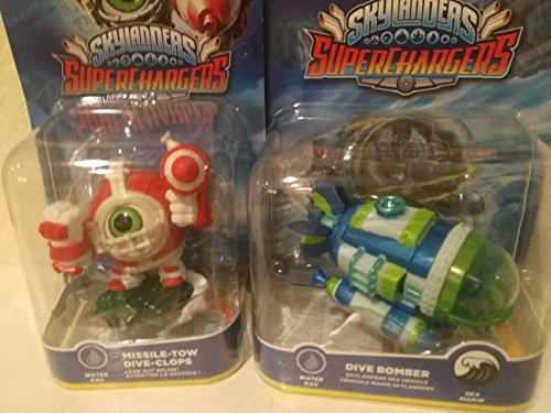 Amazon.com: Skylanders Superchargers 360 Character & Vehicle bundle Missile-Tow Dive Clops &