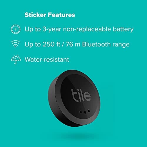 Amazon.com: Tile Sticker (2022) Small Bluetooth Tracker, Remote Finder and Item Locator, Pets and Mo