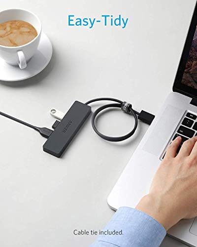 Anker 4-Port USB 3.0 Hub, Ultra-Slim Data USB Hub with 2 ft Extended Cable [Charging Not Supported],