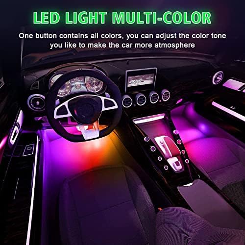 Ouzorp 2 Pcs Mini USB LED Light, 8 Colors RGB Car LED Interior Lighting DC 5V Smart USB LED Atmosphe