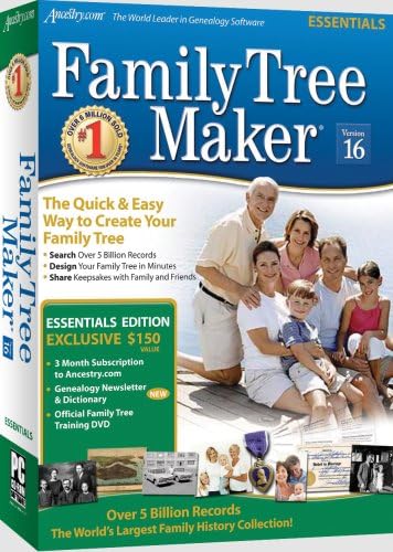 Amazon.com: Family Tree Maker Version 16 Essential Sb Cs