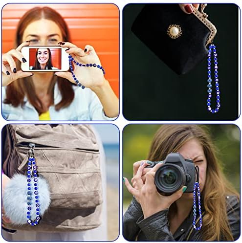 Amazon.com: TIESOME Beaded Phone Lanyard, Evil Eye Phone Charm Wrist Strap Gemstone Mobile Phone Cha