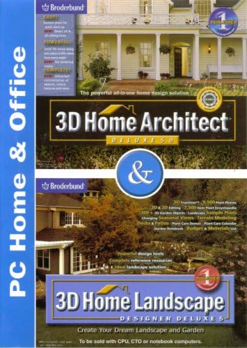 Amazon.com: Broderbund 3D Home Architect Deluxe 5.0 & 3D Home Landscape Designer Deluxe 5